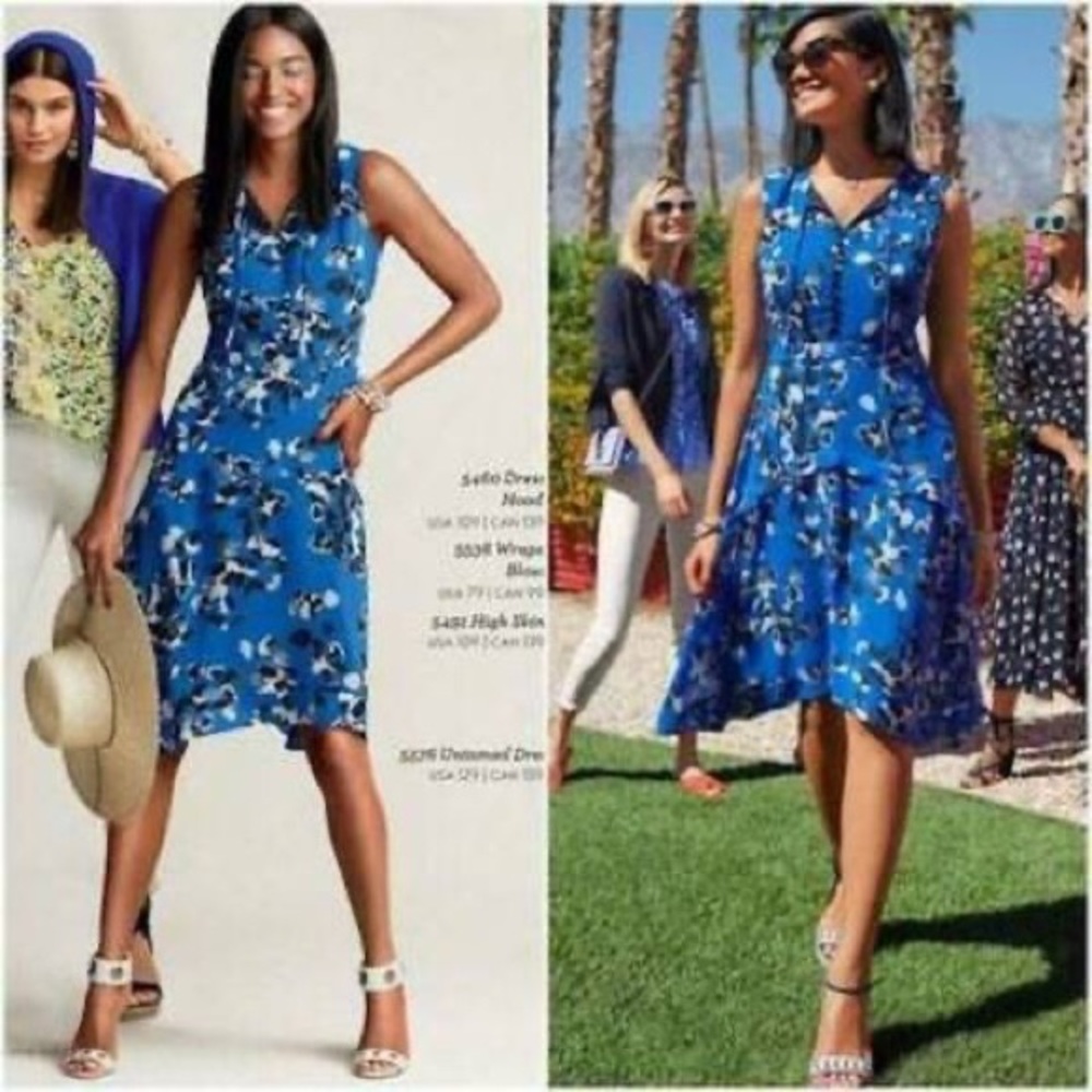 CAbi #5576 Electric Blue Collection Untamed Dress Medium